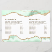 Brochure bifold agneau vert de mer (Dos)