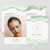 Brochure bifold agneau vert de mer (Devant / Derrière)