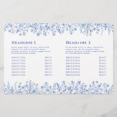 Brochure bifold fleur sauvage bleu français (Dos)