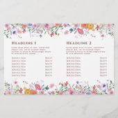 Brochure bifold met verse wilde bloemen (Achterkant)