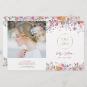 Brochure bifold met verse wilde bloemen (Voorkant / Achterkant)