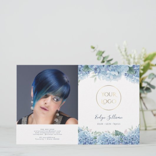 Brochure bipli hydrangea bleu (Debout devant)