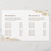 Brochure biplique design marbré beige (Dos)