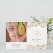 Brochure biplique design marbré beige (Debout devant)