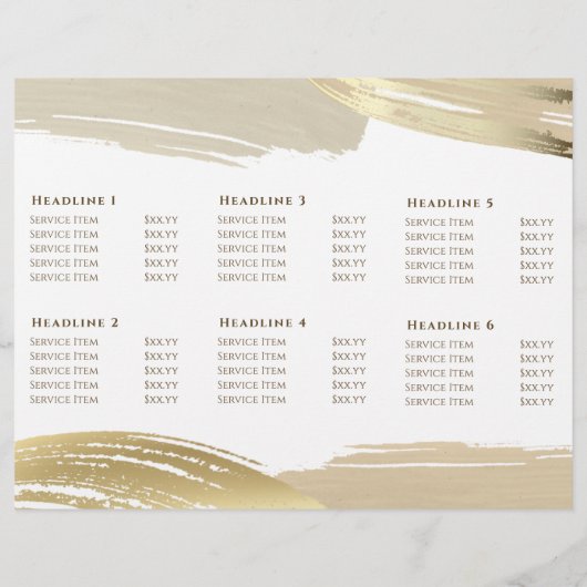 Brochure Brochure à pinceau or (Dos)