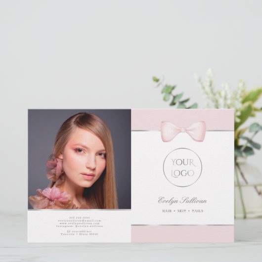 Brochure Coquette Pink Bow Bifold (Staand voorkant)
