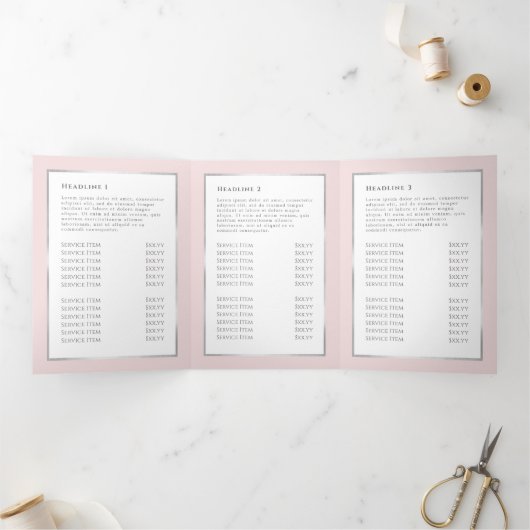 Brochure Coquette Pink Bow Trifold (Intérieur)