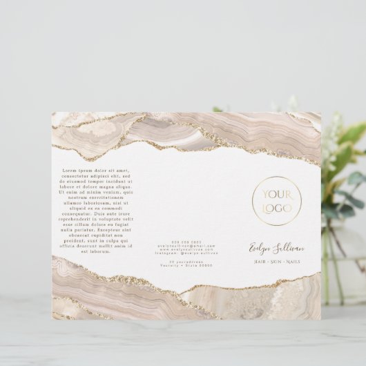 Brochure d'agate d'or ivoire (Debout devant)