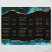 Brochure d'agate turquoise et or (Dos)