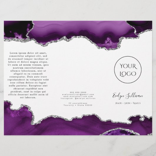 brochure d'agneau violet et argenté (Devant)