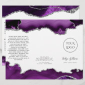 brochure d'agneau violet et argenté (Devant / Derrière)