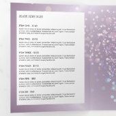 Brochure de beauté violette céleste Confetti (Intérieur en premier)