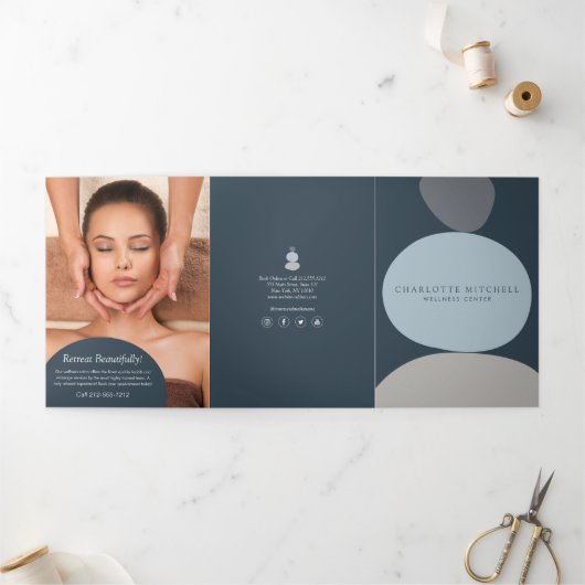 Brochure de bien-être Pierres Zen Abstraites Moder (Extérieur)