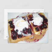 Brochure de bleuet avec carte postale en crème (Devant / Derrière)