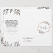 brochure de cadre géométrique feuillage (Devant / Derrière)