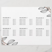 brochure de cadre géométrique feuillage (Dos)