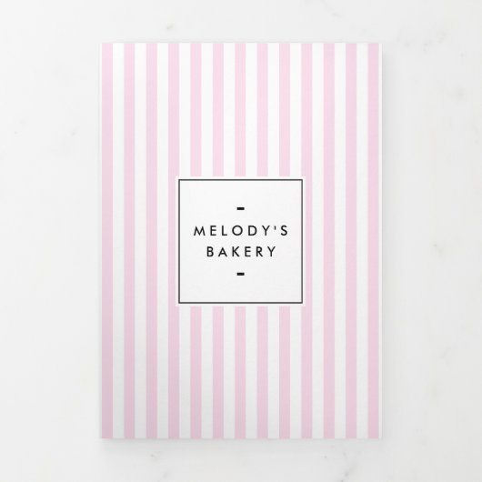 Brochure de cuisine rétro rose bonbons Boulangerie (Page de couverture)