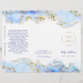 brochure de design en marbre bleu (Devant / Derrière)