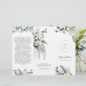 brochure de fleurs blanches émeraude (Debout devant)