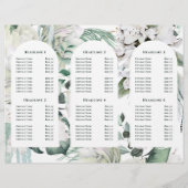brochure de fleurs blanches émeraude (Dos)