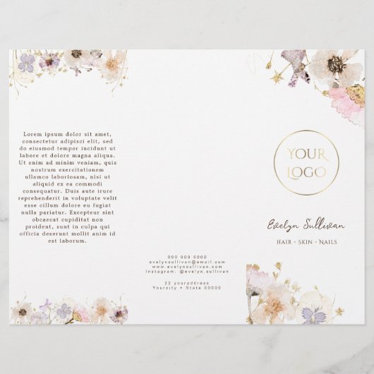 Brochure de fleurs séchées (Devant)