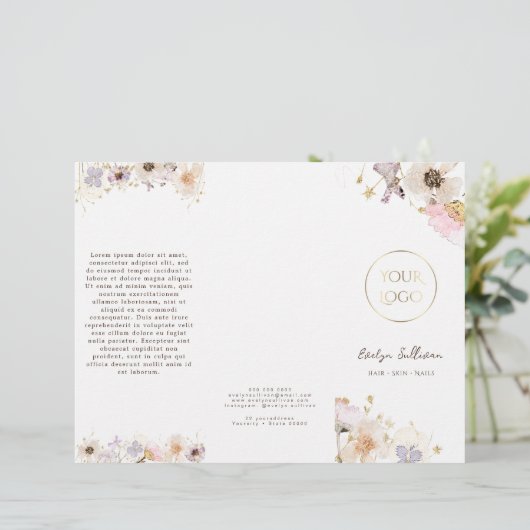 Brochure de fleurs séchées (Debout devant)