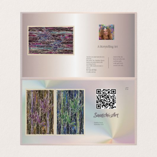 Brochure de la carte de code QR d'entreprise (Intérieur déplié)