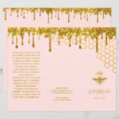 brochure de la reine d'abeille de parties scintill (Devant / Derrière)