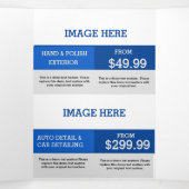 Brochure de lavage de voiture Tri-Fold Modèle prom (Intérieur au milieu)