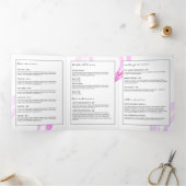 Brochure de logo en cercle peint rose Luxe (Intérieur)