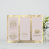 brochure de lotus en feuille d'or (Debout devant)