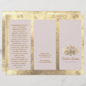brochure de lotus en feuille d'or (Devant / Derrière)