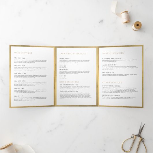 Brochure de luxe Faux Gold Floral (Intérieur)