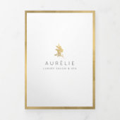 Brochure de luxe Faux Gold Floral (Page de couverture)