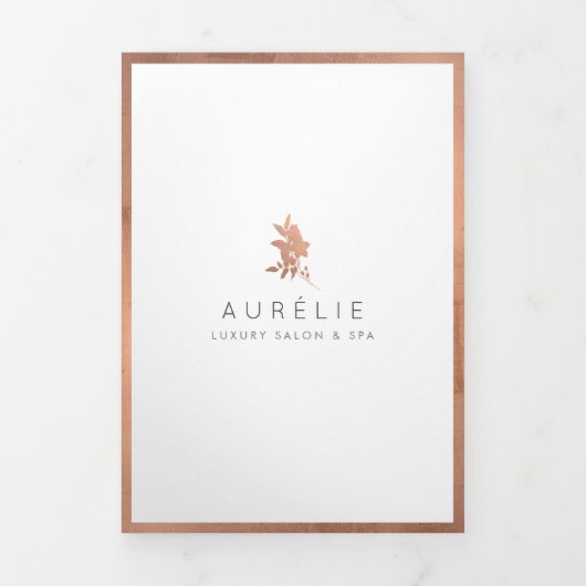 Brochure de luxe Rose Gold Floral (Page de couverture)