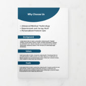 Brochure de marketing Hôpital simple bleu et blanc (Page de couverture)