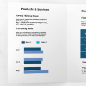 Brochure de marketing Hôpital simple bleu et blanc (Intérieur en premier)