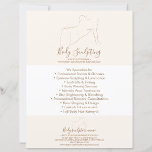 Brochure de massage de beauté sculptante pour le c