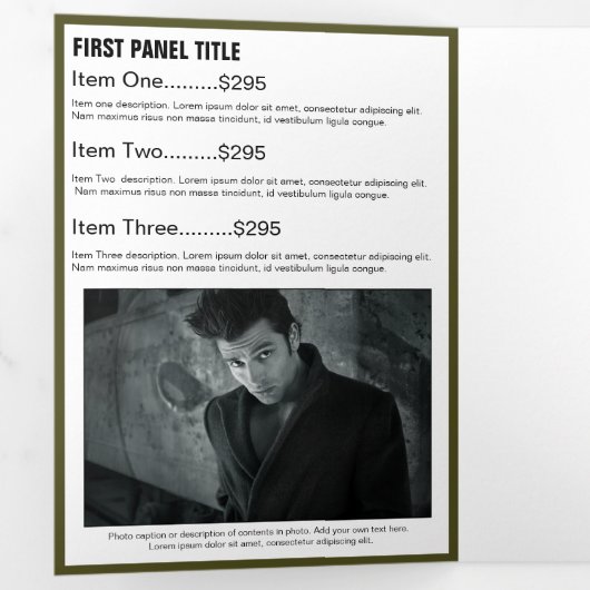 Brochure de Monogramme de Monogramme Gold Green (Intérieur en premier)