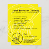 Brochure de nettoyage minimaliste Jaune (Devant / Derrière)