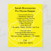 Brochure de nettoyage minimaliste Jaune (Dos)