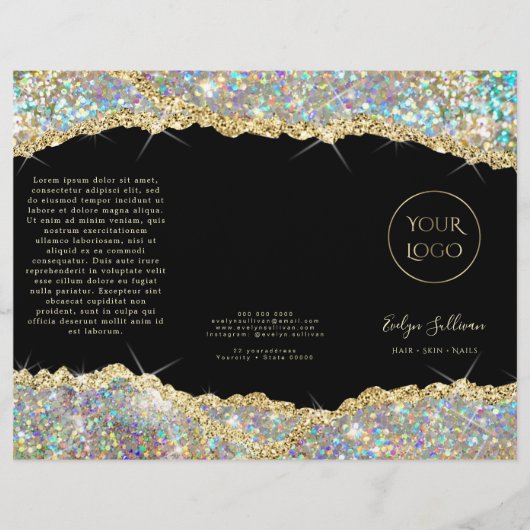 Brochure de paillettes d'or Faux parties scintilla (Devant)