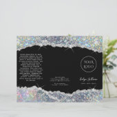 Brochure de paillettes en argent de parties scinti (Debout devant)