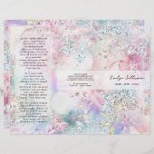 Brochure de parties scintillant d'aquarelle Faux i (Devant / Derrière)