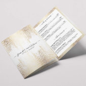 Brochure de pluie Confetti Gold Script Glam