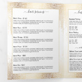 Brochure de pluie Confetti Gold Script Glam (Intérieur en premier)