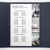 Brochure de prix moderne minimaliste bleu marine e (Intérieur au milieu)