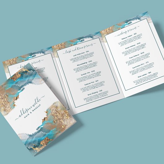 Brochure de salon d'art moderne à encre liquide bl