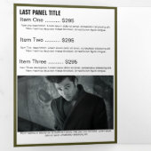 Brochure de salon de monogramme photo vert or blan (Intérieur en premier)