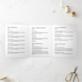 Brochure de salon minimaliste de maquillage (Intérieur)